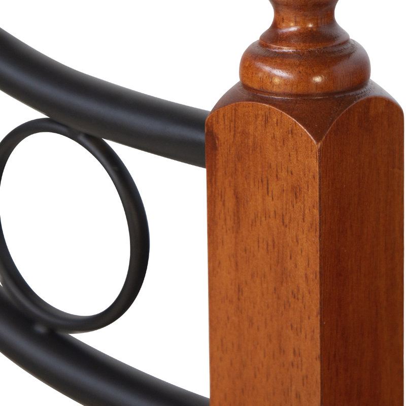 Wolcott Bed Frame, Brown/Black, European Double (140 x 200 cm)