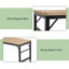 Établi à hauteur réglable, poste de travail robuste en bois d'hévéa de 60 po avec prises de courant, table de travail en bois franc d'une capacité de charge de 2000 lb pour atelier, garage, bureau, maison, commercial