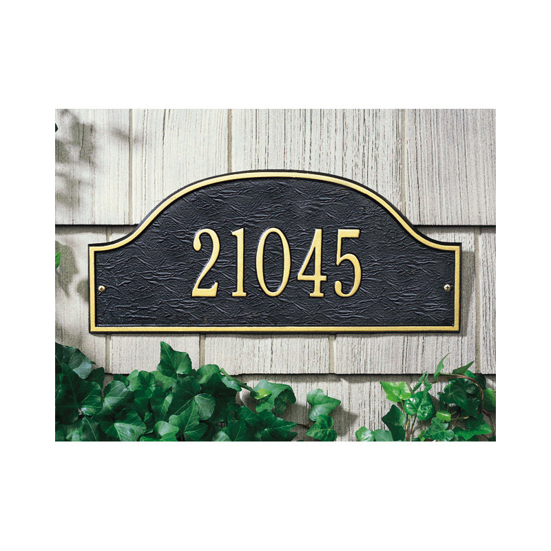 Plaque d'adresse murale 1 ligne Admiral, Cuivre antique, Oui
