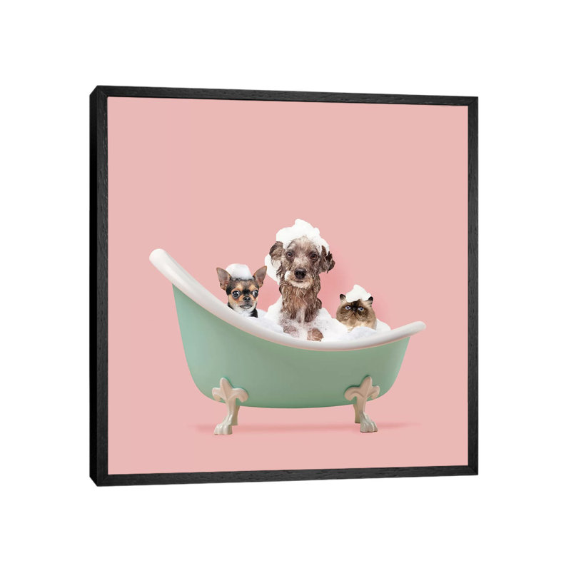 Filthy Animals - No Wreath by Erin Summer - Print on Canvas, 66.04cm H x 66.04cm W x 3.81cm D, Black Framed