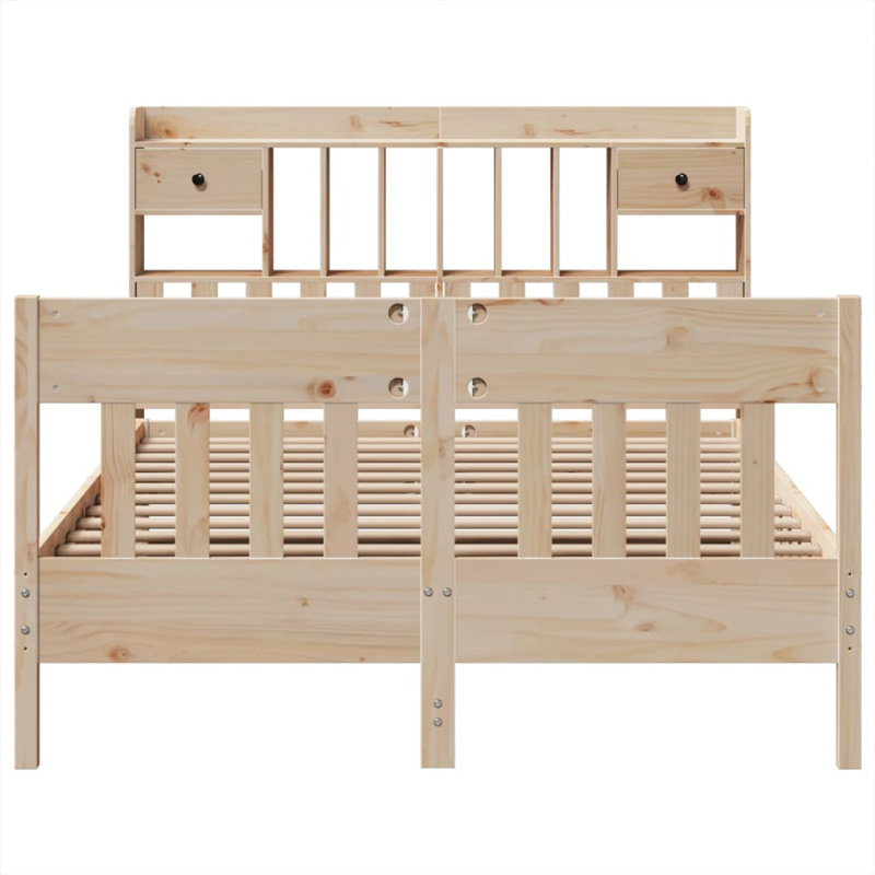 Colmars Solid Wood Bed, 140 x 200 cm, Natural