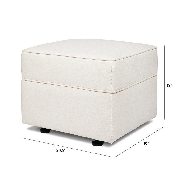 Willa / Alden Gliding Ottoman   , Cream Eco-Weave