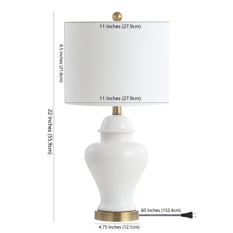 Krebs Table Lamp, White/Gold