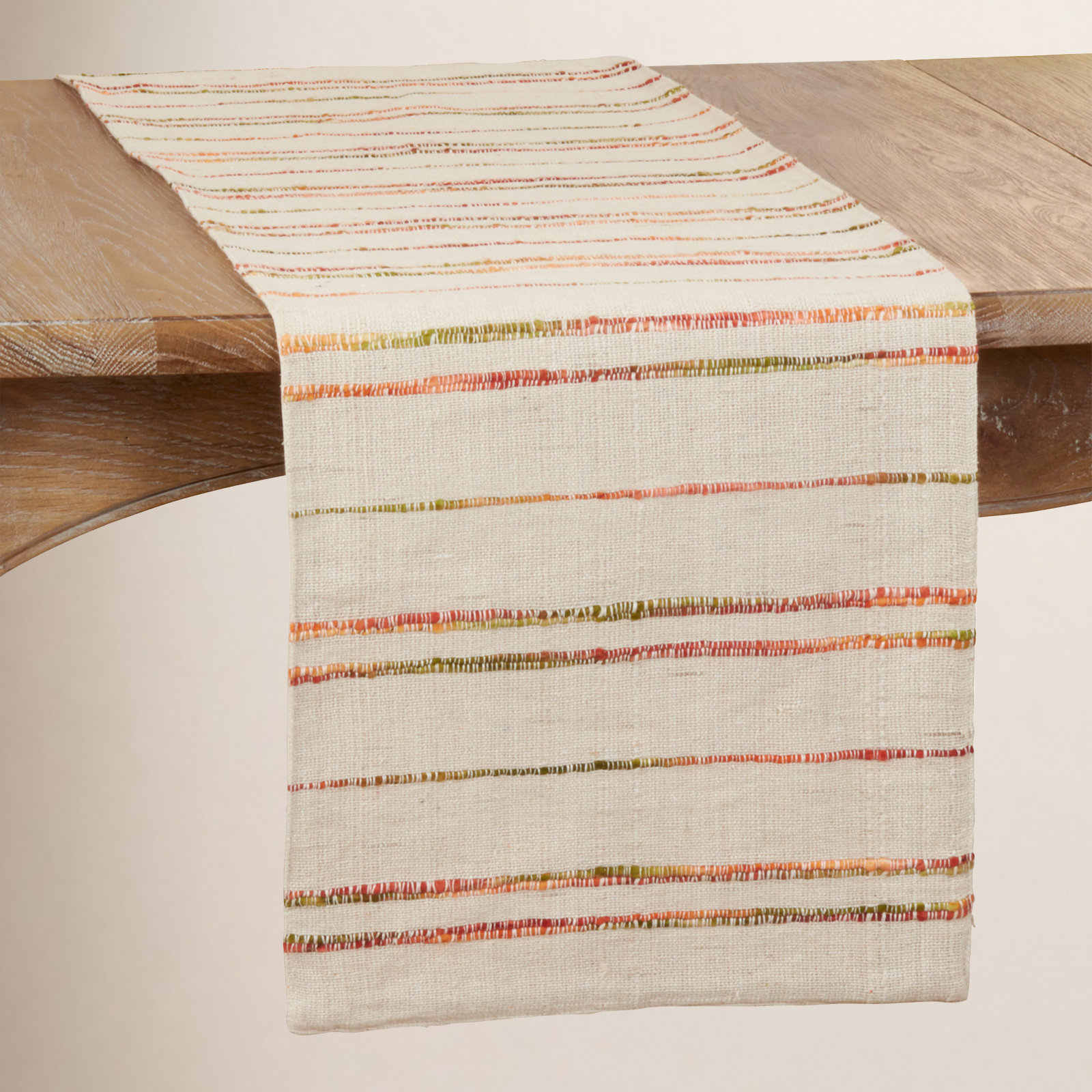 Tabron Striped Table Runnner, 90" x 16"