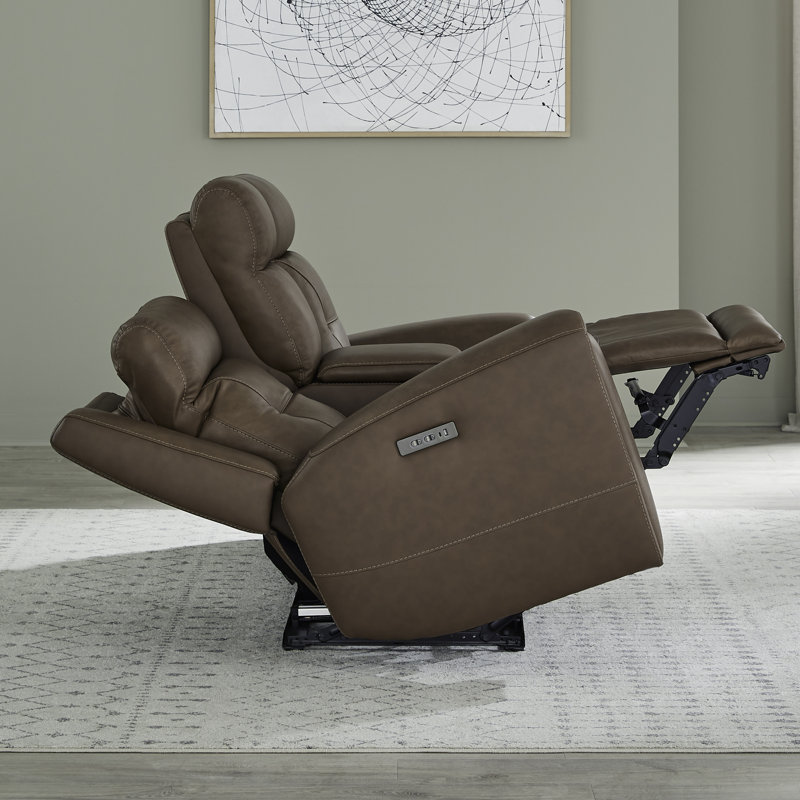 Ensemble de salon avec canapé et causeuse Fason Zero Gravity avec console