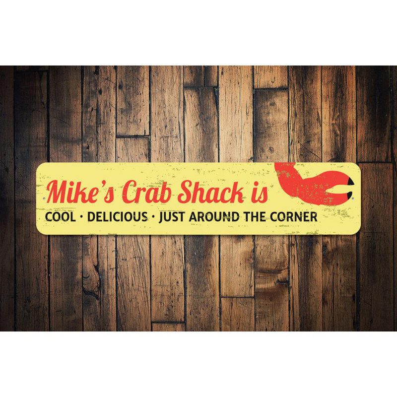 Plaque en métal «Crab Claw», H 4 po x l 18 po x P 0,04 po