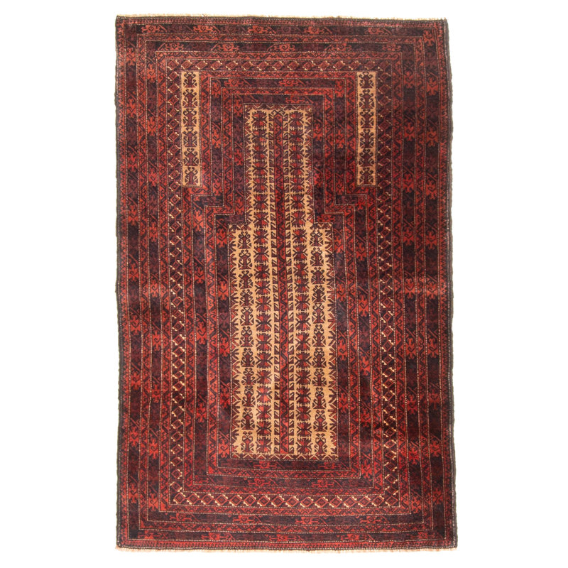 Tapis beige Teimani 2 pi 11 po x 4 pi 8 po