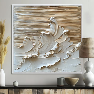 Olwin Ascending Light Of Cream Waves Waters IV - Abstract Modern Transitional Wall Art Decor