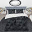 Ensemble de housse de couette noir à motif géométrique triangulaire II - Glam-109148430