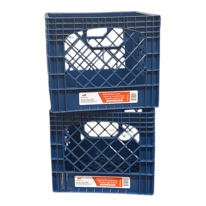 Caisse en plastique robuste et empilable, 3, 16 pintes, Bleu