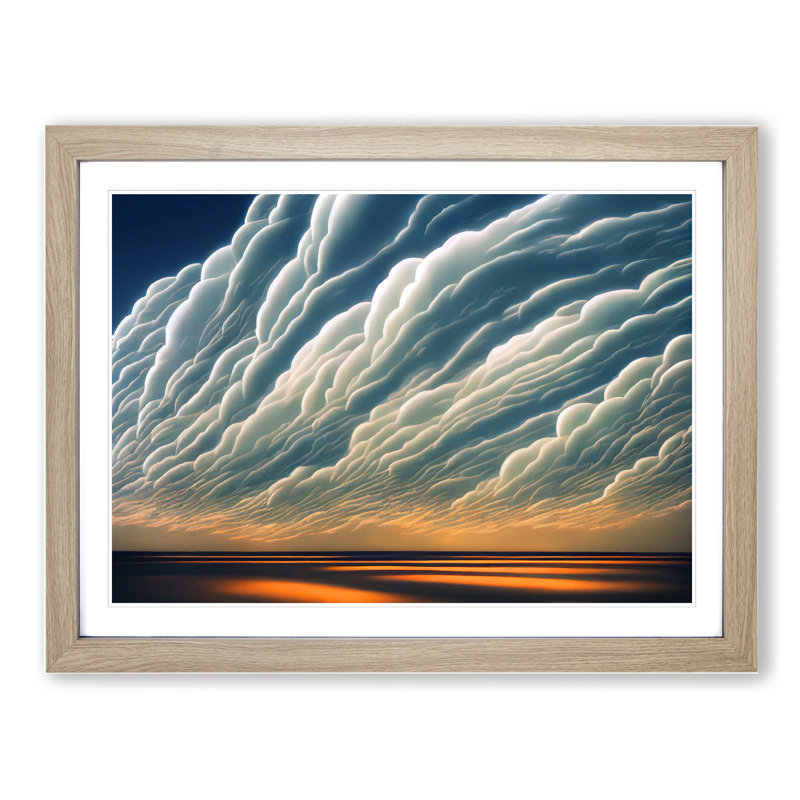 Stormy Sky Vol.4 - Framed Print, 46cm H x 64cm W x 2cm D, Oak
