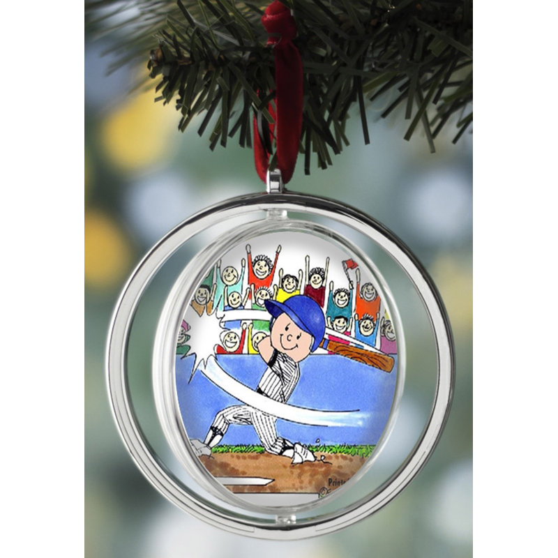 Ornement de Noël personnalisable pour joueur de baseball personnalisable, Oui