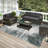 Chenille Abstract Indoor / Outdoor Rug-1752501138