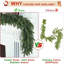 Artificial Pine & Cedar Garland – Green – 6 Ft Lifelike Drooping Greenery For Indoor & Outdoor Décor