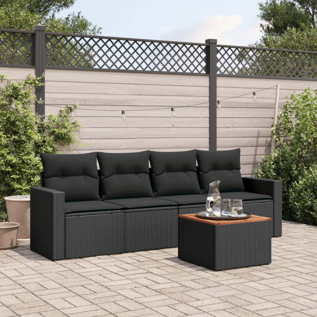 4-Sitzer Lounge-Set Wicker aus Rattan mit Polster