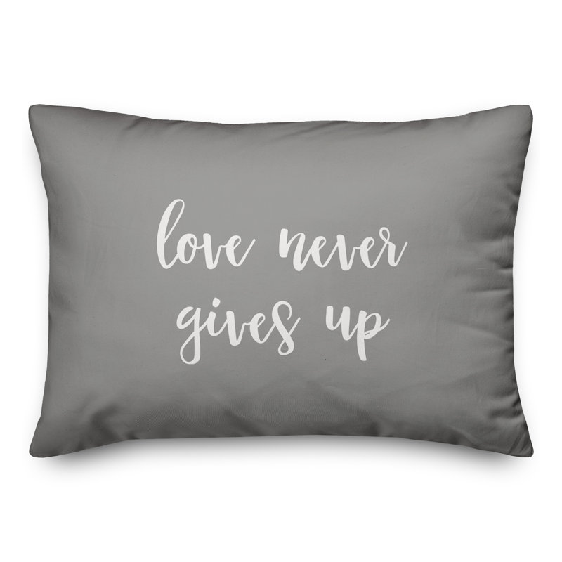  Coussin Love Love Gives Up, Gris