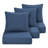 24" x 24" Patio Chair Cushions, 6 Inch Thick Deep Seat Cushion Set with Back Pillow, Outdoor Cushions for Patio Furniture, Water-Resistant Olefin Fabric, Fade-Resistant, Navy Blue, Set of 3-1591076197-1591076192