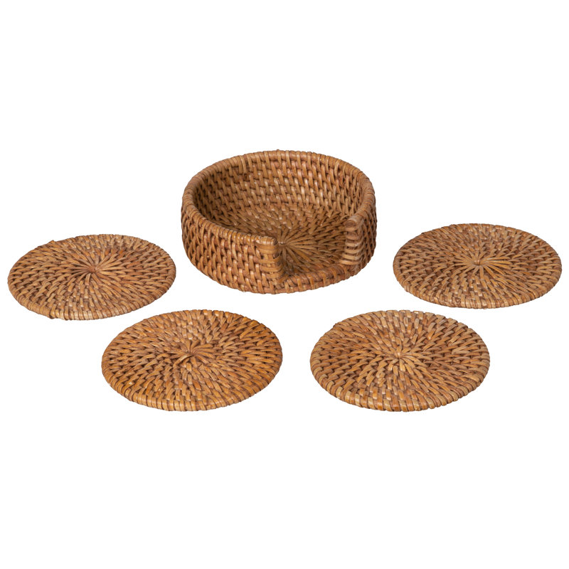 Ensemble de sous-verres Woodside, Brun