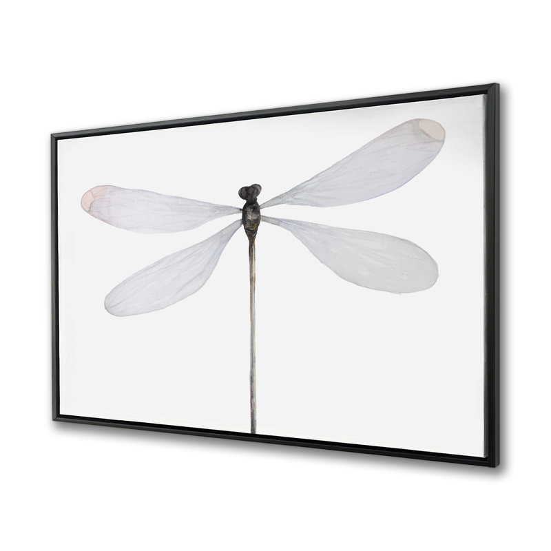 Libellule minimaliste - Toile encadrée, décoration d'insectes