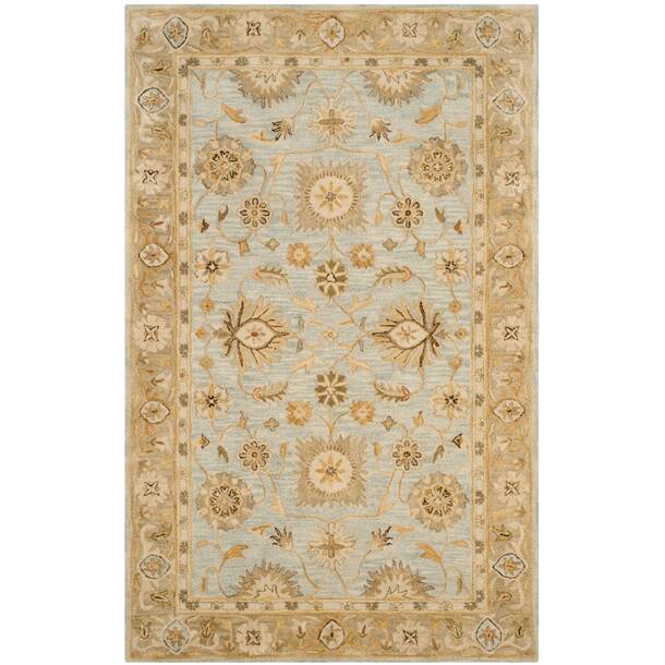 Lark Manor Armintha Oriental Wool Dark Blue Area Rug & Reviews 