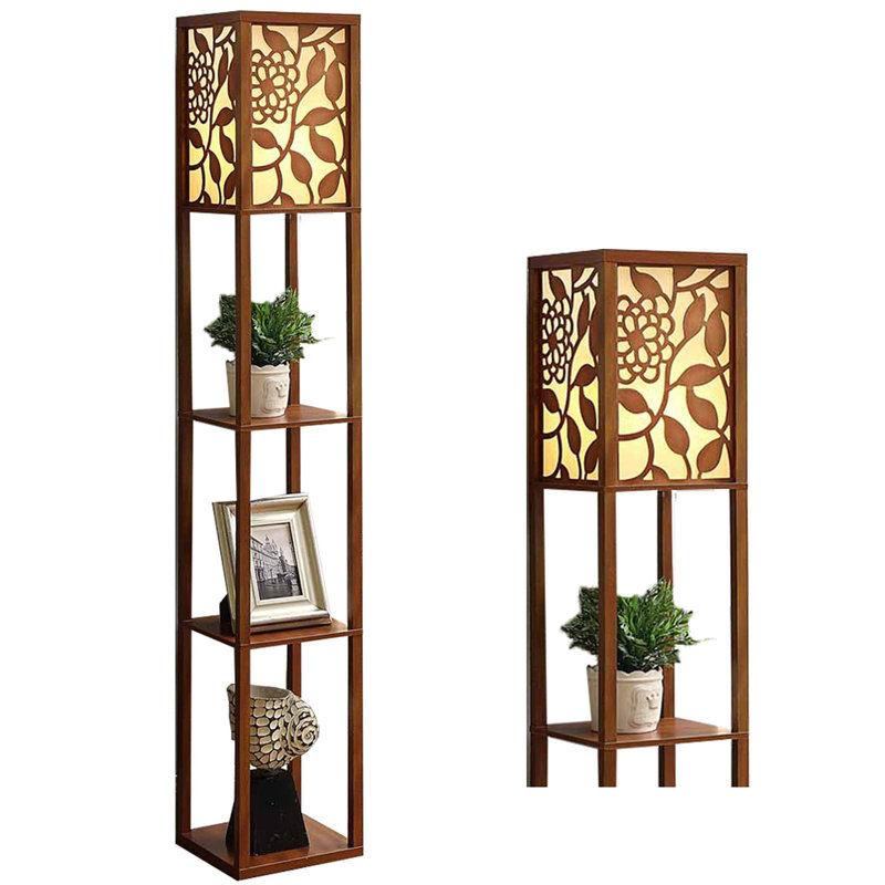Daizhon 160cm Traditional Floor Lamp, Walnut
