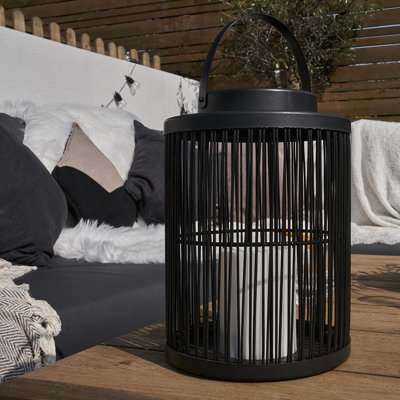 Fishburne 22cm Battery Powered Integrated LED Cylinder Lantern with Electric Candle