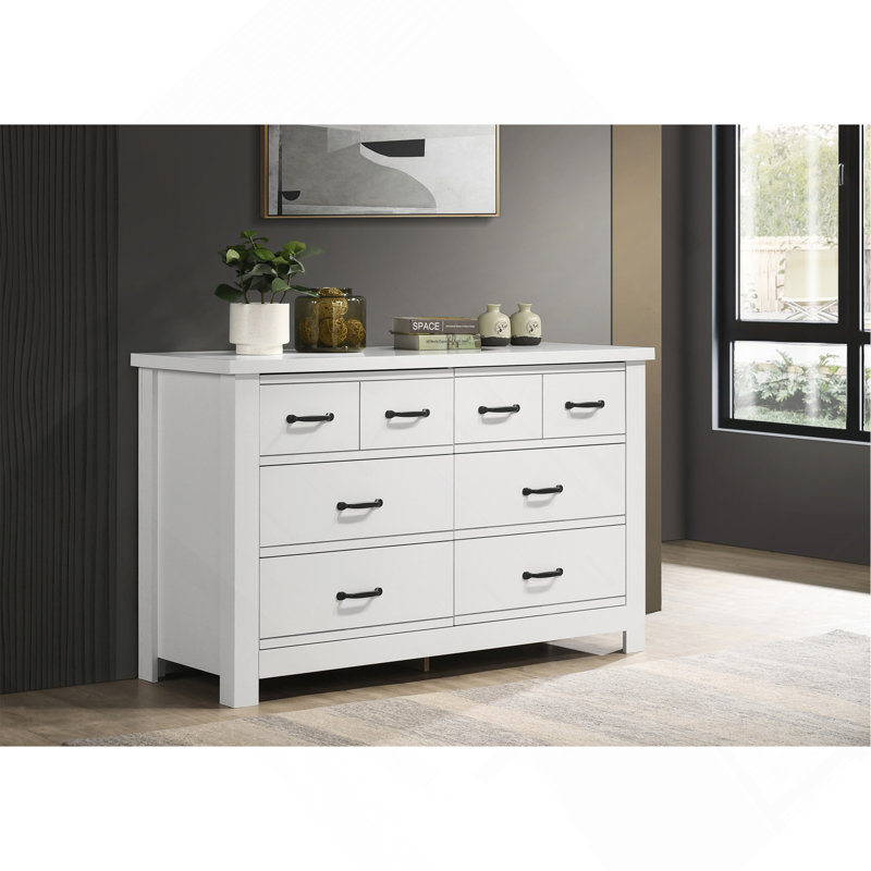 Commode blanche 6 tiroirs Cassini