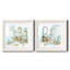 Blue Opulence I - ensemble de 2 peintures encadrées-127192421-127192422