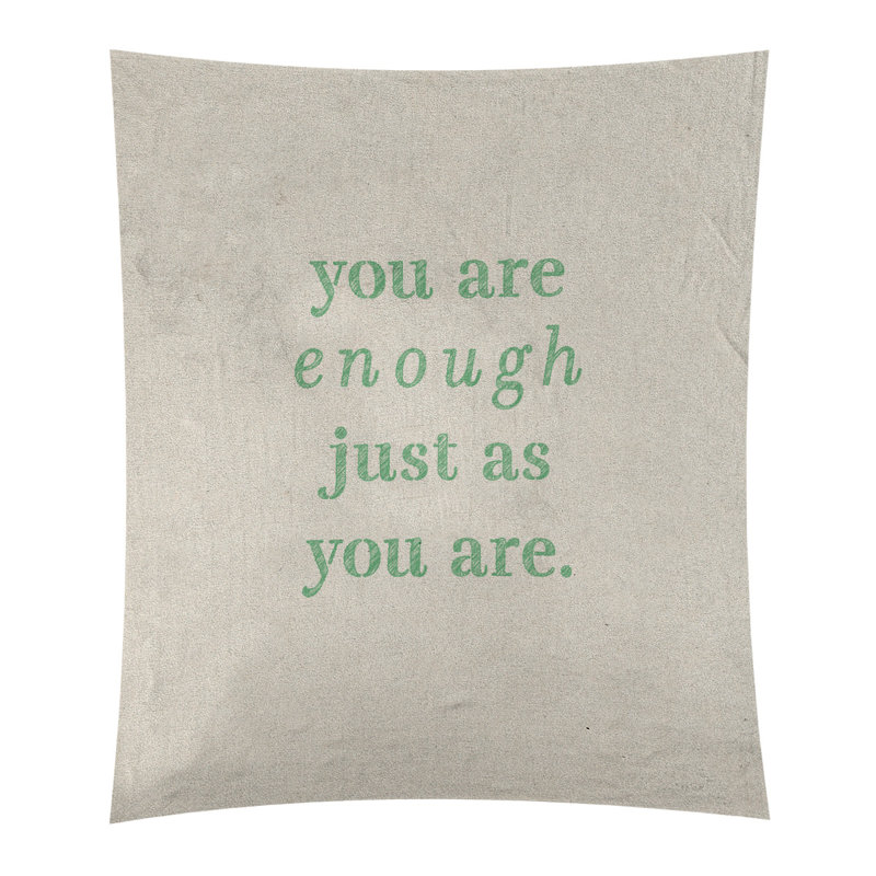 En polyester, vous êtes assez tapisserie quot, H 104 po x l 88 po, Blanc / Vert