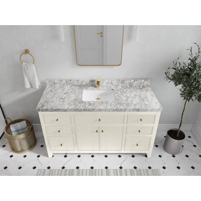 Sonoma X P 22 po De salle de bain simple en albâtre Quartz Calacatta, marbre de Carrare