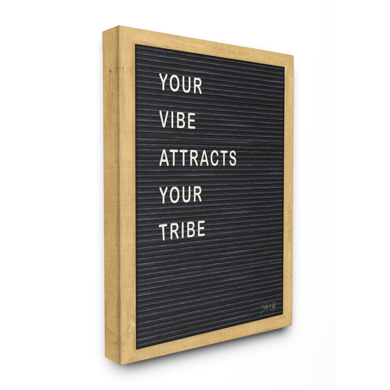 «Your Vibe Your Tribe», ensemble d'impression sur toile panoramique, Toile tendue, H 48 po x l 36 po