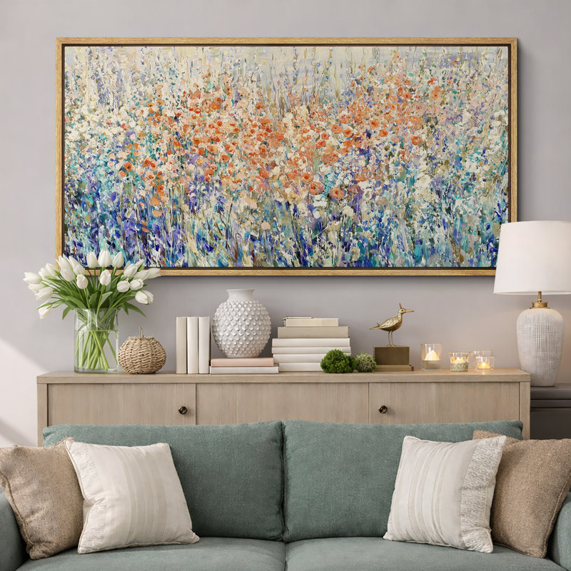 Impressionniste impressionnant, impression sur toile encadrée, Naturel, H 30 po x l 60 po