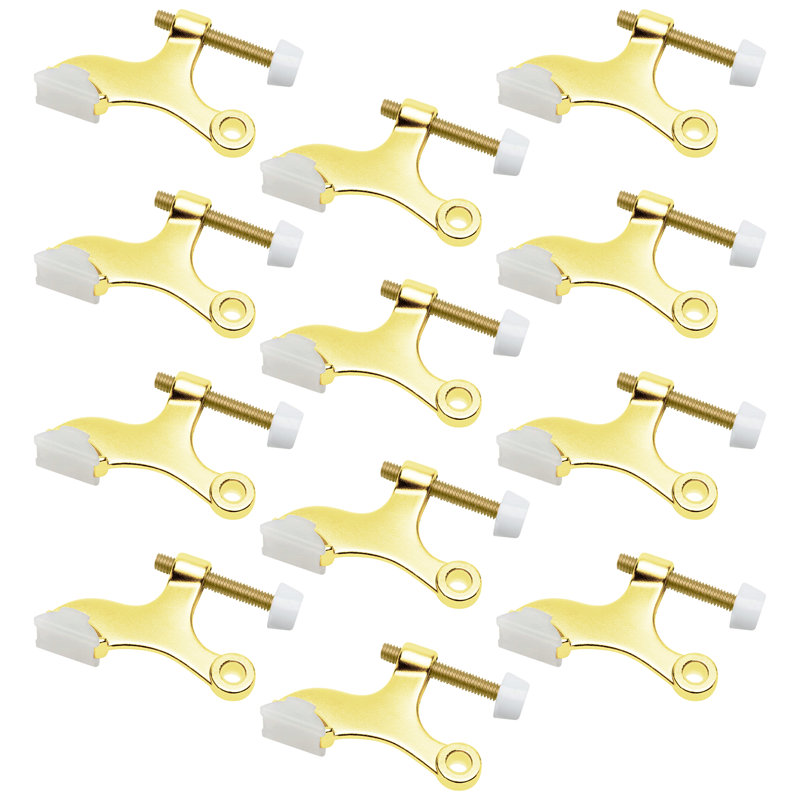 Steel Hinge Pin Stop, Polished Brass