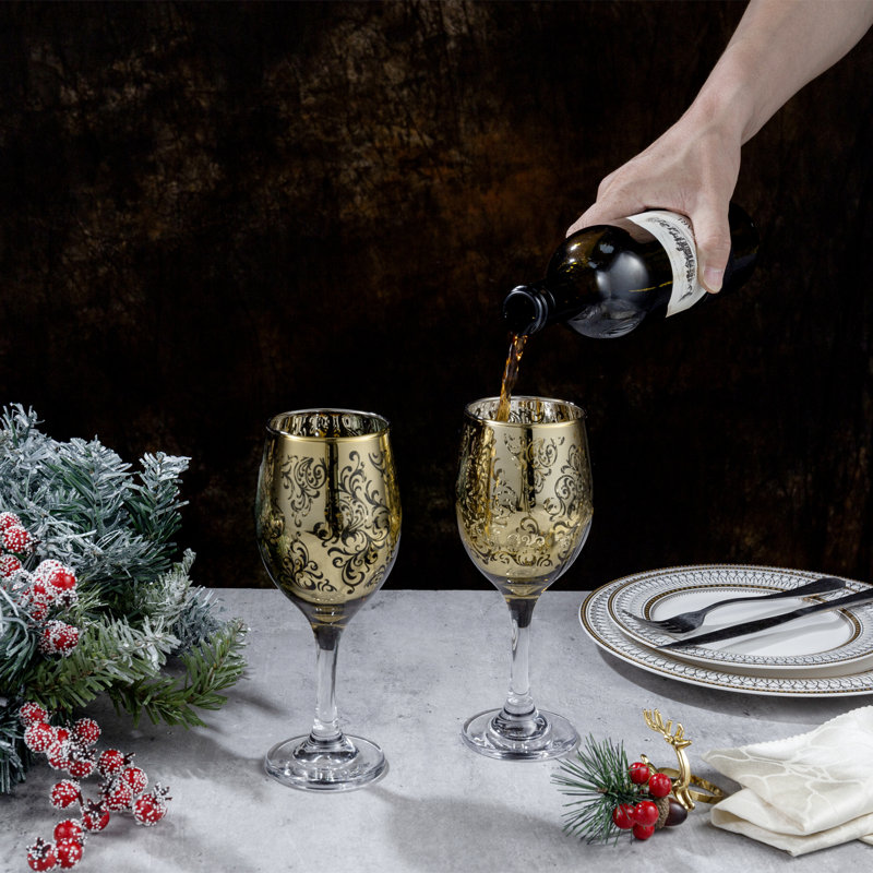 Gold Plated 295.7ml Wine Glass