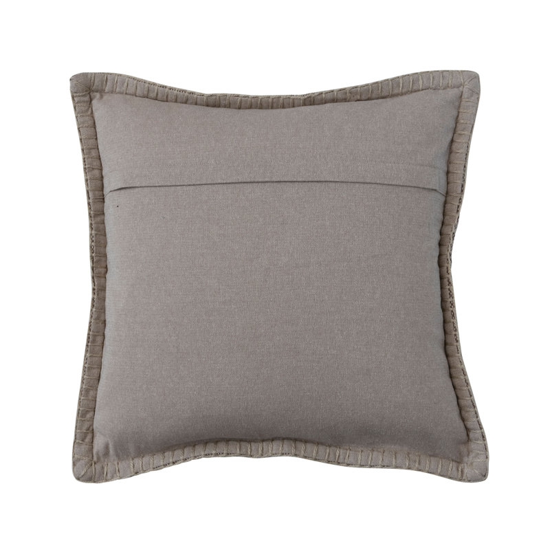Handwoven Multicolor Cotton Square Embroidered Throw Pillow
