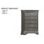 Mobilier de chambre à coucher moderne à finition grise avec tiroirs 1 pièce Modern Transitional
