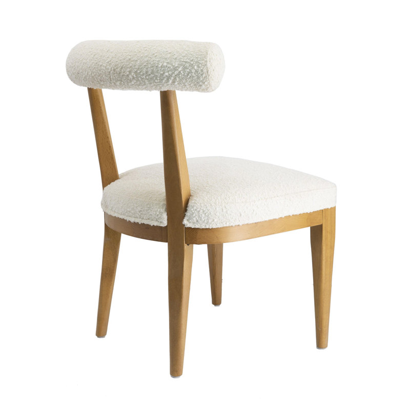 Chaise Carolyn Performance Boucle en crème, Naturel, Crème, crème