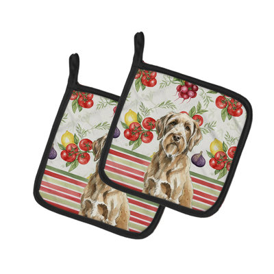 Spinone Italiano Vegetables Pair of Pot Holders