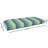 Casual Cushion Wicker Outdoor Bench Cushion, Striped Sunbrella Fade-Resistant for Wicker Settees, Garden Benches & Porch Swings, 43.5"W x 19.5"D, 2.5" thick, Reversible, Seville Seaside-129892969