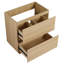 Meuble-lavabo 30 po sans lavabo, armoire encastrée moderne en chêne, autoportant, bois d'ingénierie, touche traditionnelle - Lavabo double tiroir en bois d'ingénierie autoportant