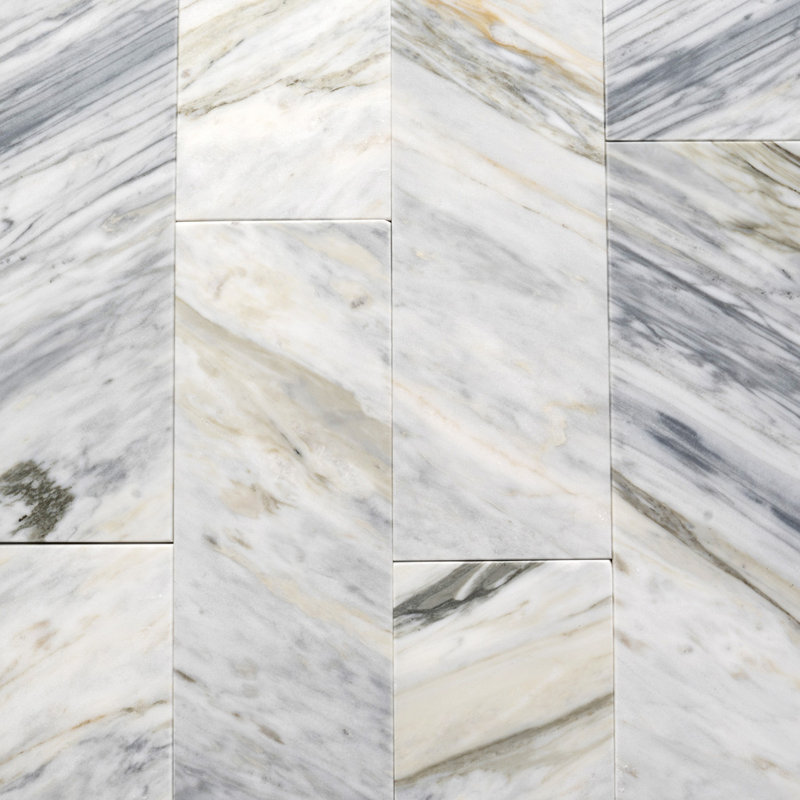 4 x 12 Athens Honed Subway Marble Tile, Dark Gray