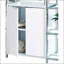 Armoire de bar blanche à 2 portes avec cadre chromé pour espaces de salle à manger modernes et raffinés