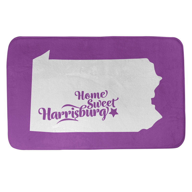 Memory Foam Non-Slip Bath Rug, 21" W x 34" L, Violet