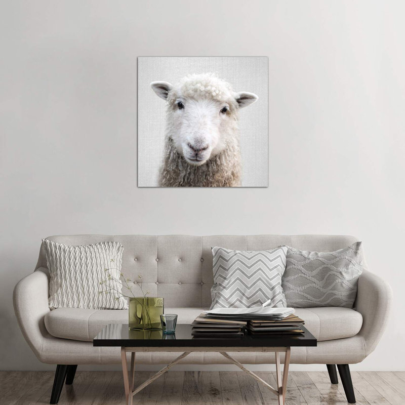 «Sheep» - reproduction de photo, Toile tendue, H 12 po x l 12 po x P 0,75 po