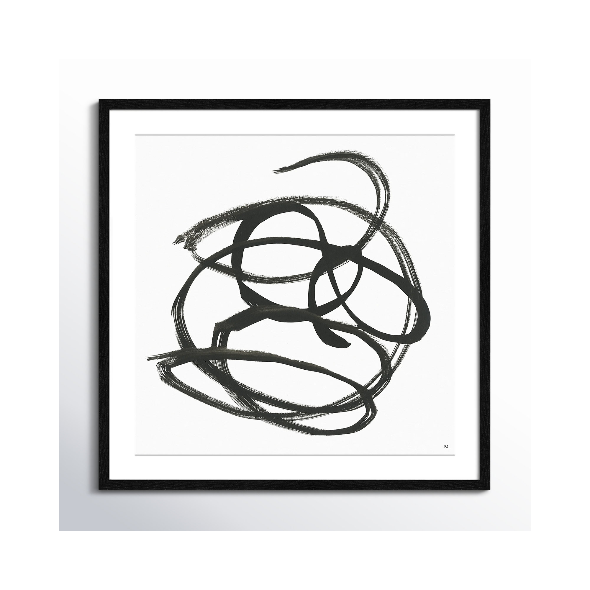 Along The Path I by Susan Jill, Black, 23.5" H x 23.5" W x 0.75" D