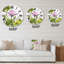 Simple fleur de lotus rétro avec feuilles vertes - horloge murale traditionnelle-60281076