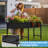 Weather-Resistant HIPS Raised Garden Bed with Legs & Drainage Holes - 72x30x24 in Elevated Planter Box for Backyard Garden Patio Balcony - Gardeners for Vegetables Flowers（Black）-121707068-124579459