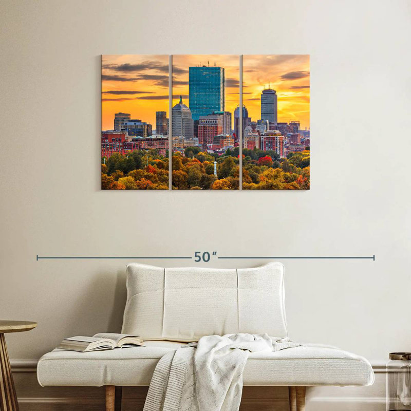 Nicci Boston, coucher de soleil d'automne, H 24 po x l 38 po