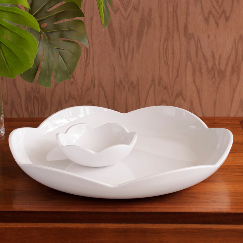 Vida Amelia Melamine Chips And Dip Platter