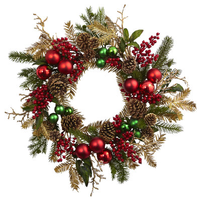 Handcrafted Faux 24'' Wreath